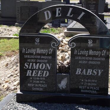 DELI Simon Reed 1910-1974 &amp; Babsy 1914-2004