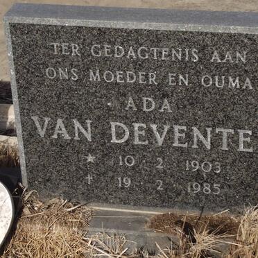 DEVENTER Ada, van 1903-1985