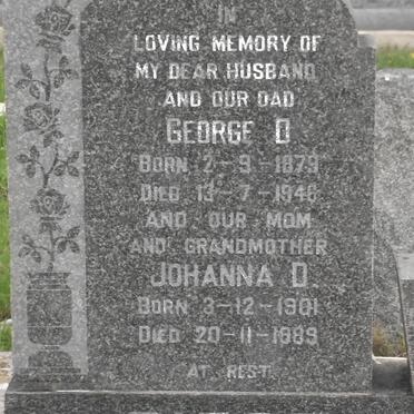 DIESEL George D. 1879-1946 &amp; Johanna D. 1901-1989