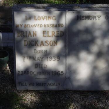DICKASON Brian Elred 1939-1965