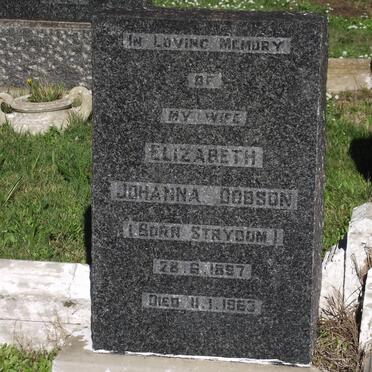 DOBSON Elizabeth Johanna nee STRYDOM 1897-1963