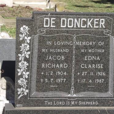 DONCKER Jacob Richard, de 1904-1977 &amp; Edna Clarise 1926-1987