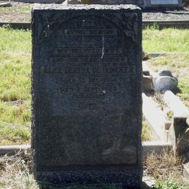 DONCKER Alice Bertha, de 1904-1949