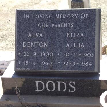 DODS Alva Denton 1900-1960 &amp; Eliza Alida 1903-1984