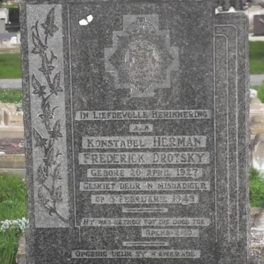 DROTSKY Herman Frederick 1927-1949