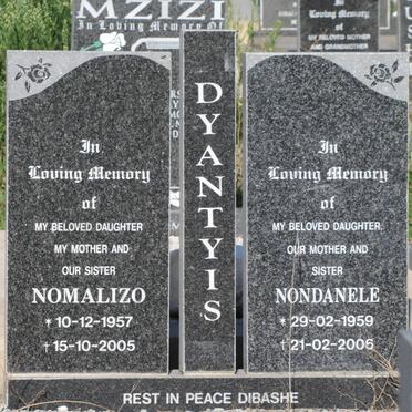 DYANTYIS Nomalizo 1957-2005 :: DYANTYIS Nondanele 1959-2006