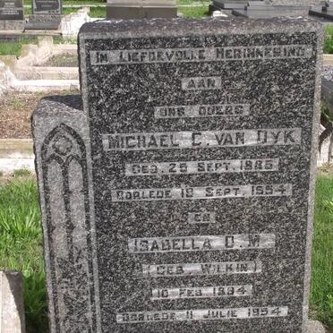 DYK Michael C., van 1885-1954 &amp; Isabella D.M. WILKIN 1894-1954