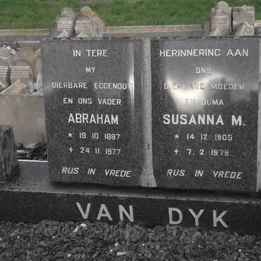 DYK Abraham, van 1887-1977 &amp; Susanna M. 1905-1979