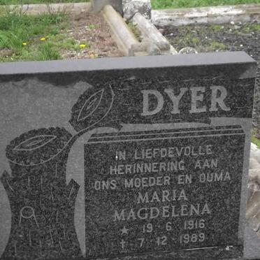 DYER Maria Magdelena 1916-1989