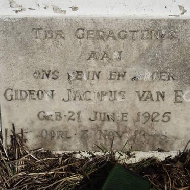 ECK Gideon Jacobus, van 1925-1943