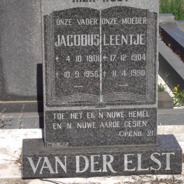 ELST Jacobus, van der 1901-1956 &amp; Leentjie 1904-1990