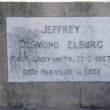 ELBURG Jeffrey Desmond 1927-1953