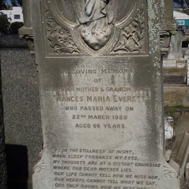EVERETT Frances Maria -1929