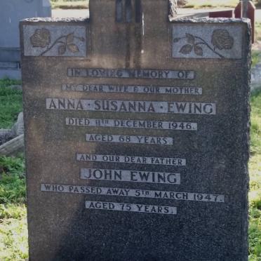 EWING Anna Susanna -1946 &amp; John -1947