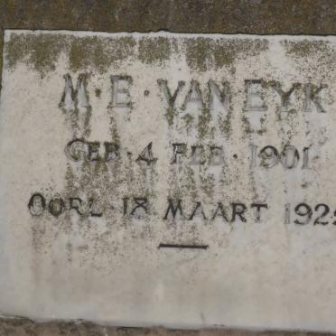 EYK M.E., van 1901-1925