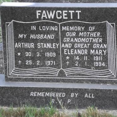 FAWCETT Arthur Stanley 1909-1971 &amp; Eleanor Mary 1911-1994