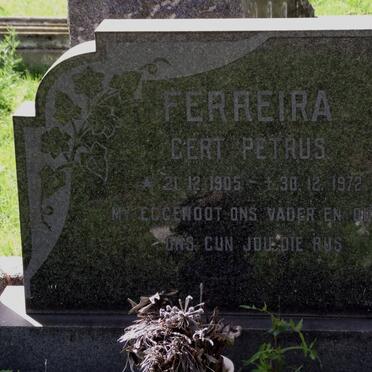 FERREIRA Gert Petrus 1905-1972