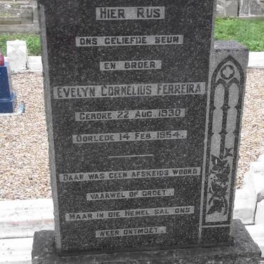 FERREIRA Evelyn Cornelius 1930-1954