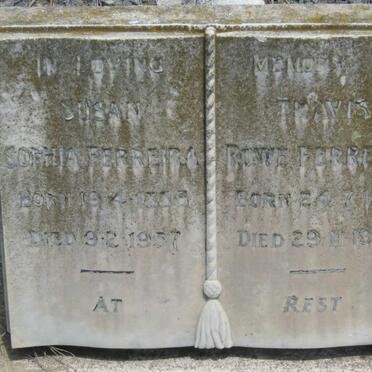 FERREIRA Travis Rowe 1912-1955 &amp; Susan Sophia 1885-1957