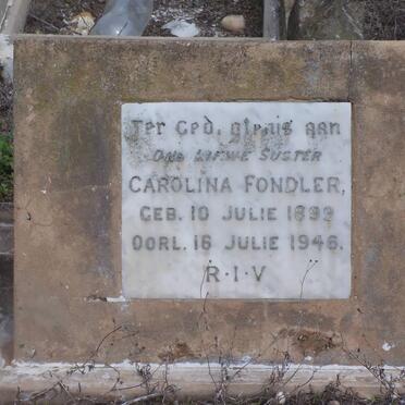 FONDLER Carolina 1899-1946