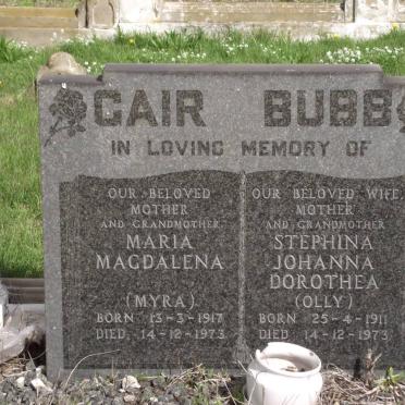 GAIR Maria Magdalena 1917-1973 :: BUBB Stephina Johanna Dorothea 1911-1973