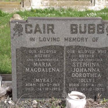 GAIR Maria Magdalena 1917-1973 :: BUBB Stephina Johanna Dorothea 1911-1973