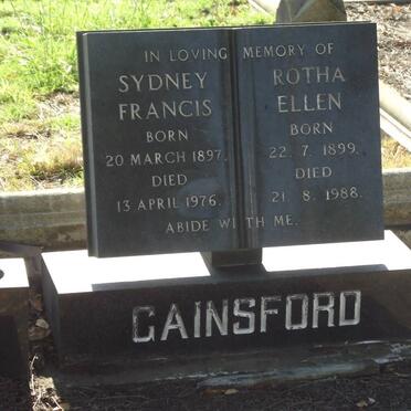 GAINSFORD Sydney Francis 1897-1976 &amp; Rotha Ellen 1899-1988
