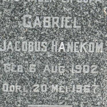 GABRIEL Jacobus Hanekom 1902-1967