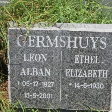 GERMSHUYS Leon Alban 1927-2001 &amp; Ethel Elizabeth 1930-