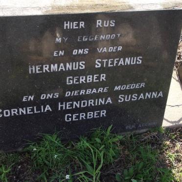 GERBER Hermanus Stefanus &amp; Cornelia Hendriena Susanna