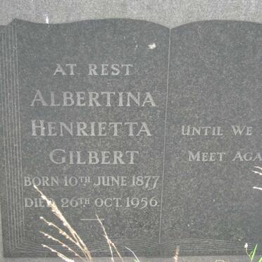 GILBERT Albertina Henrietta 1877-1956