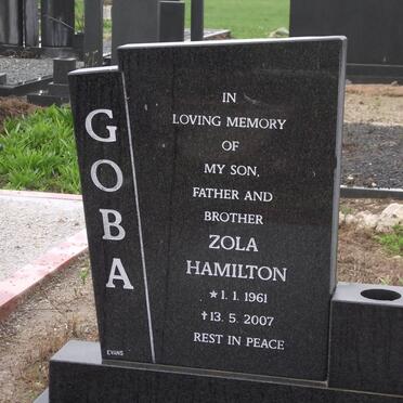 GOBA Zola Hamilton 1961-2007