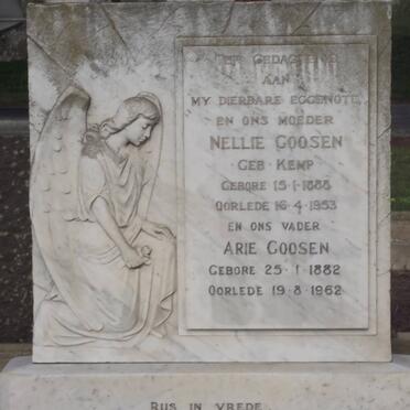 GOOSEN Arie 1882-1962 &amp; Nellie KEMP 1888-1953