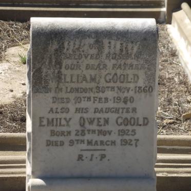 GOOLD William 1860-1950 :: GOOLD Emily Owen 1925-1927