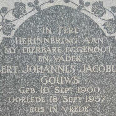 GOUWS Gert Johannes Jacobus 1900-1957