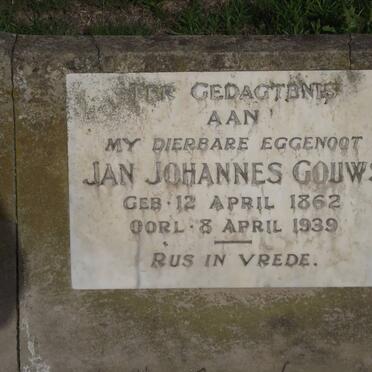 GOUWS Jan Johannes 1862-1939