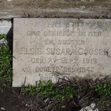 GOOSEN Elsie Susara 1919-1942