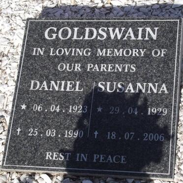 GOLDSWAIN Daniel 1923-1990 &amp; Susanna 1929-2006