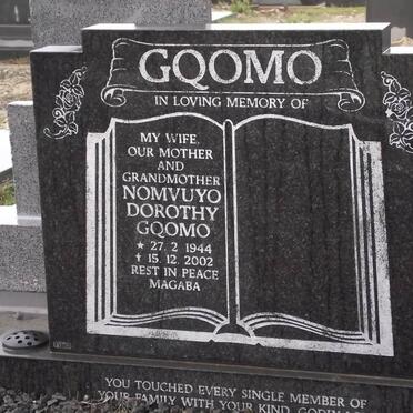 GQOMO Nomvuyo Dorothy Gqomo 1944-2002