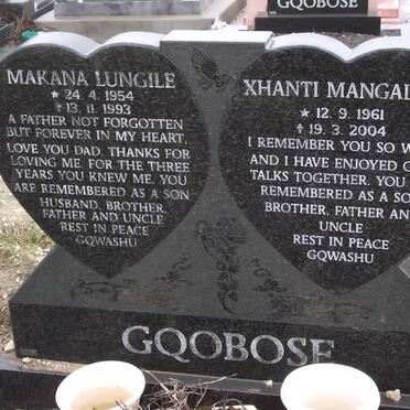GQOBOSE Makana Lungile 1954-1993 :: GQOBOSE Xhanti Mangaliso 1961-2004