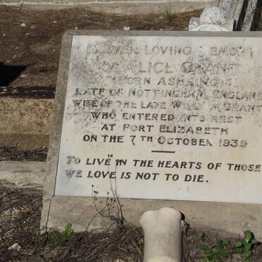 GRANT Alice nee ASHLING -1939
