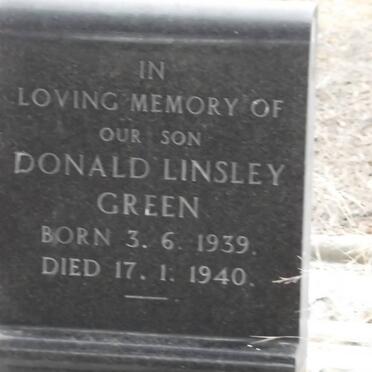 GREEN Donald Linsley 1939-1940