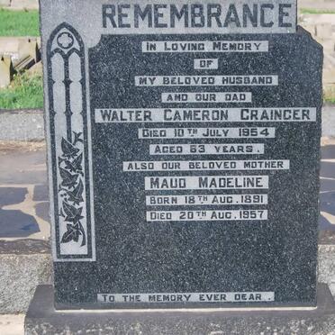 GRAINGER Walter Cameron -1954 &amp; Maud Madeline 1891-1957