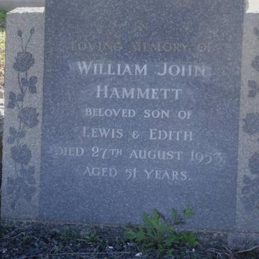 HAMMETT William John -1953