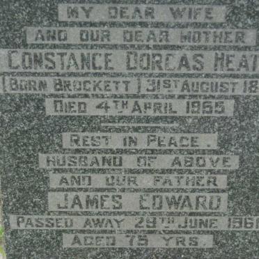 HEATH James Edward -1961 &amp; Constance Dorcas BROCKETT 1891-1955
