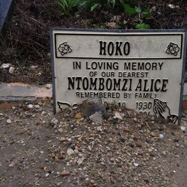 HOKO Ntombomzi Alice 1930-1984