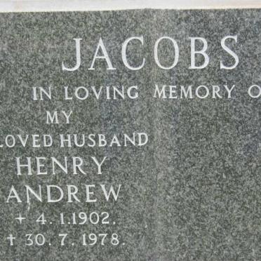 JACOBS Henry Andrew 1902-1978