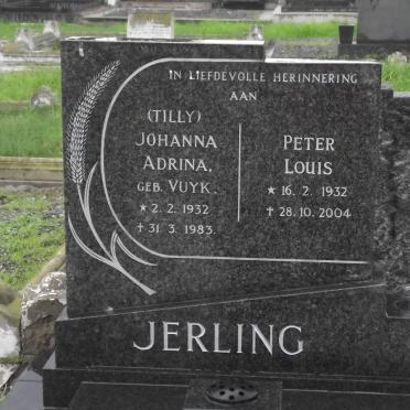 JERLING Johanna Adrina VUYK 1932-1983 &amp; Peter Louis 1932-2004