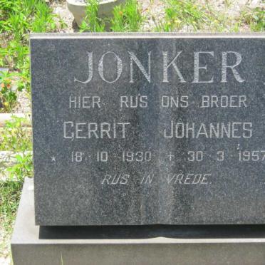 JONKER Gerrit Johannes 1930-1957 &amp; I. 1963-1986 