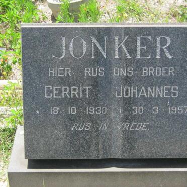 JONKER Gerrit Johannes 1930-1957 &amp; I. 1963-1986 